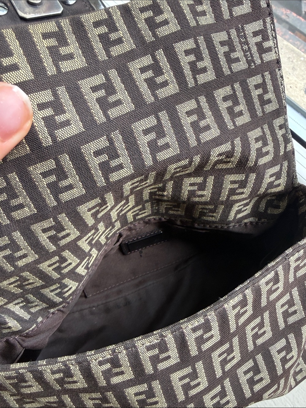 Fendi Brown FF Logo Mini Mama Baguette Shoulder Bag - Picture 3 of 8